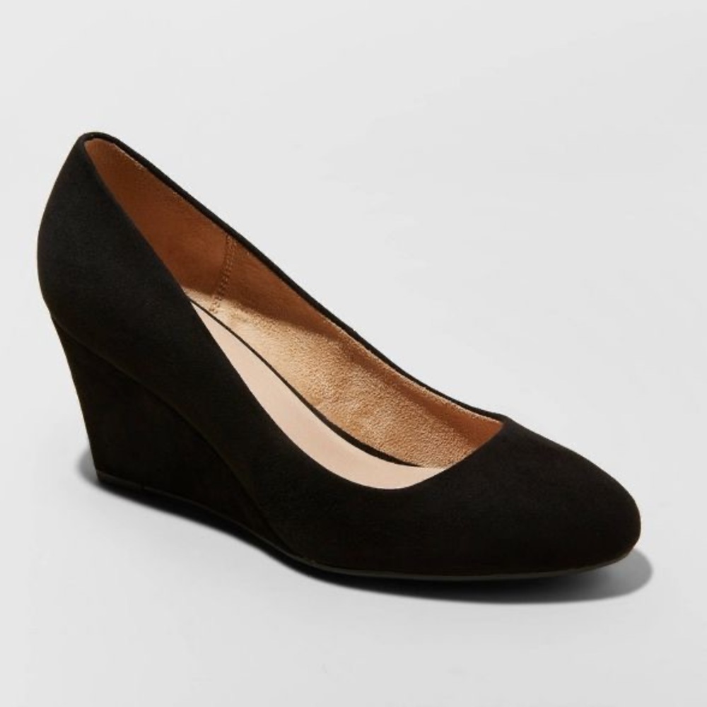 Women's Dot Round Toe Wedge Pumps - A New Day